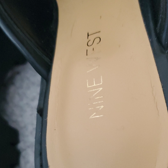 Black and Gold Mule Clogs with Horsebit Detail - Picture 2 of 7